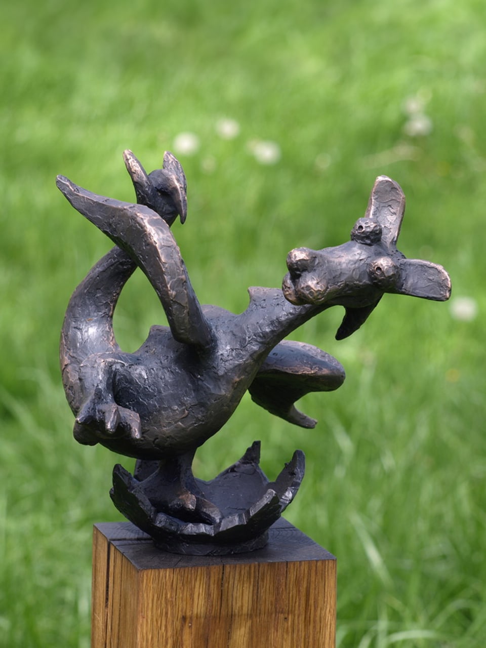 Bronzeskulptur Babydrachin